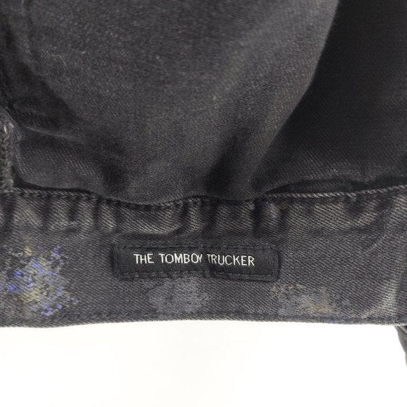 Lucky brand black denim jacket small the tomboy trucker - Picture 5 of 10